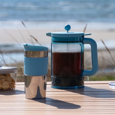 Bodum | Bean Cafetière voor ijskoffie / cold brew | Kunststof BPA-vrij | 1.5L | 12 kops | Blauw