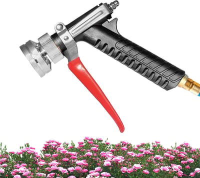 Slangmondstuk Heavy Duty - Sproeikop Tuinslang - Buiten Reinigen - Antislip Handgreep - 15 x 15 x 5 cm - Zwart