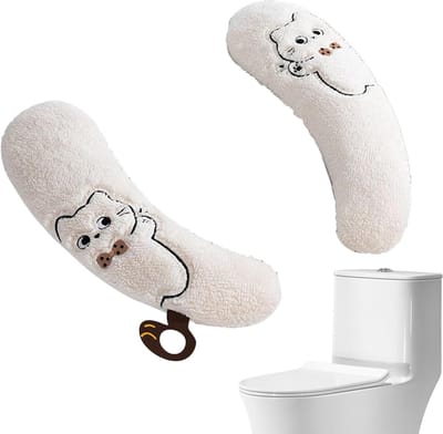 Toiletbrilhoezen - Zachte hoezen - Comfort in huis - Herbruikbaar en wasbaar - 1 paar - Grijs