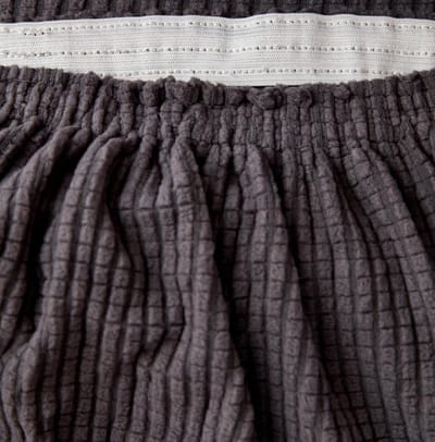 RFWR® Elastische Eetstoelhoezen - Jacquard Stoelovertrekken (Donkergrijs, Set van 4)