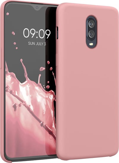 kwmobile telefoonhoesje geschikt voor OnePlus 6T - Hoesje met siliconen coating - Smartphone case in winter roze