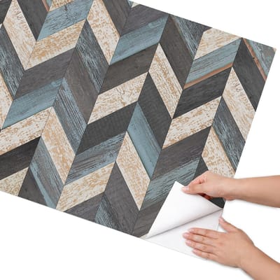 Coloray Meubel Wrap Folie - Zwart Meubelfolie - 75x150 cm - Decoratiefolie Houtstructuur - Meubel Wrap Folie - Rustiek Meubelfolie - Plakfolie Meubels - Keuken decoratie - Texturen