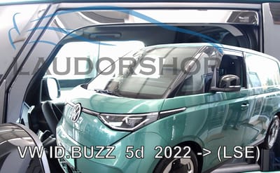 ID Buzz donkere zijwindschermen volkswagen vw electric cargo bus LSE vanaf 2022 set a 2 stuks raamgeleiders donkere visors pasvorm raamspoilers