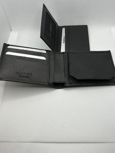 Baldinini Set Black leather wallet + Card houder for men