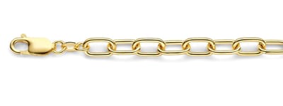 Mori Gold Filté 6,0mm brede armband, Closed-for-Ever, lange Ronde buis, goud gevuld 1/20