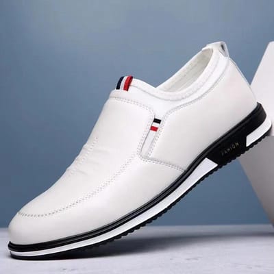 Chaussures décontractées en cuir pour hommes, chaussures de loisirs d'affaires, mocassins respirants, faciles à porter, plates et confortables, à la mode, nouvelle collection 39 gray