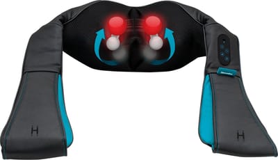 HoMedics Shiatsu Massagekussen met Warmte - 3 Snelheidsinstellingen - Nekmassage - Schoudermassage - USB C Oplaadbaar - NMS50H