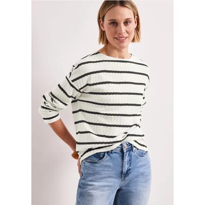 Shirt met lange mouwen in gebreide look
