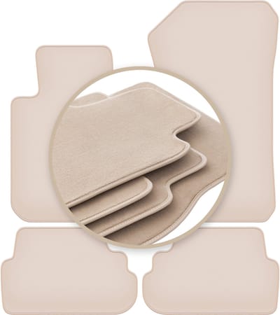 PREMIUM beige vloermatten voor: BMW 1 E81 hatchback 2004-2011