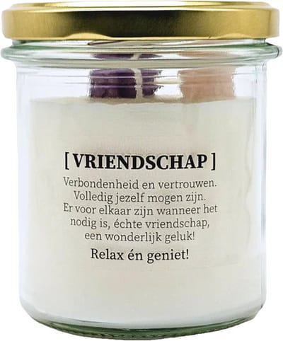 DIY pakket - Kaars met edelsteen en geurolie - Vriendschap