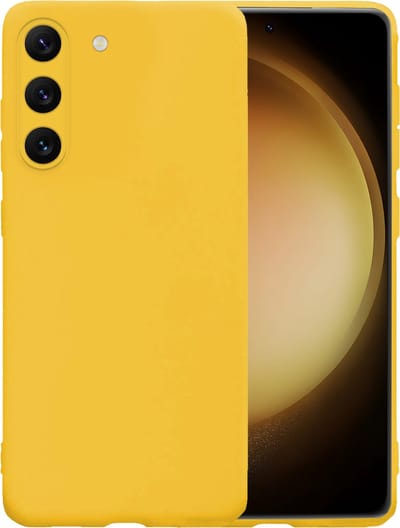 Hoesje - Geschikt voor Samsung Galaxy S23 - Sterk & Shockproof - Hoes Cover - Siliconen Case - Telefoonhoesjes - Geel