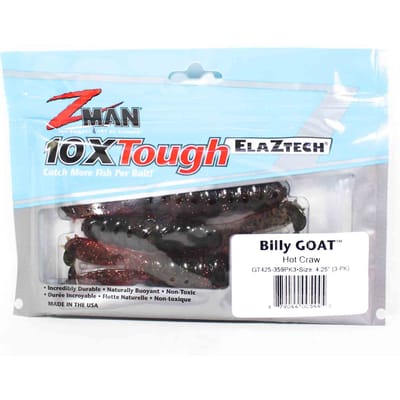 Zman zacht kunstaas Billy Goat 4,25 inch 3/pak Hot Craw (5445)