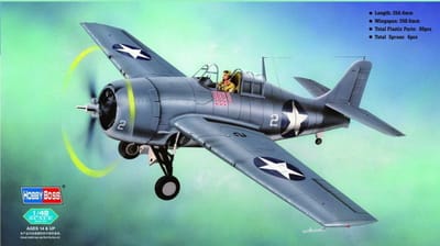 Hobbyboss - 1/48 F4f-4 Wildcat - HBS 80328 - modelbouwset vliegtuig