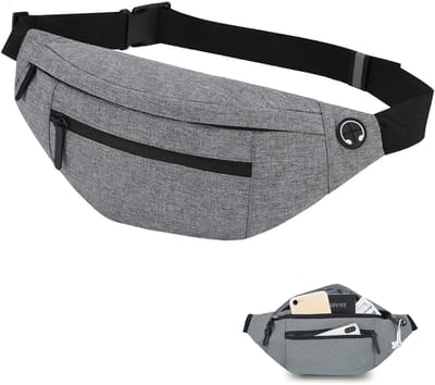 MIVRAY Heuptassen – Hardloopheuptas Met Veilig Opbergontwerp, Waterafstotend En Lichtgewicht, Voor Sport Of Dagelijkse Activiteiten – Grijs – Nylon