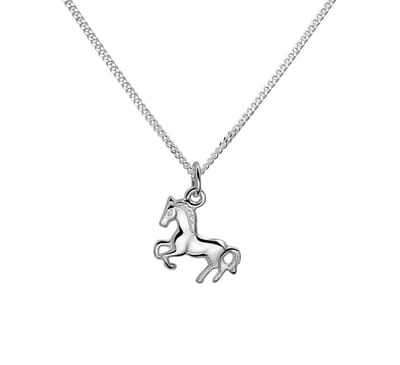 Collier Paard 36 + 4 Cm Zilver Gerhodineerd