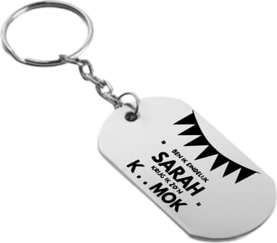 Akyol - ben ik eindelijk sarah krijg ik zon k mok sleutelhanger - Hoera 50 jaar - familie - cadeau - 54 x 29mm