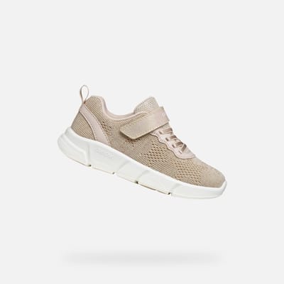 GEOX ARIL MEISJES Sneakers - LICHTBEIGE - Maat 25