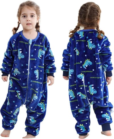 Slaapzak met Voeten voor Kinderen 2,5 TOG - Flanellen Pyjama voor Winterse Nachten