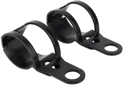 Dailygoods- Richtingaanwijzer Waterdicht - Montagebeugel - Klemmen - Beugels - Vork 30-43mm - Zwart - Knipperlicht