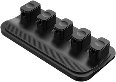 VHV - Kabelhouder - Kabelorganizer - Magnetische kabelhouder - Kabelclips - Magnetisch - Zelfklevend - Voor bureau, auto en nachtkastje - 8*4cm - Zwart