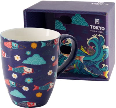 TOKYO DESIGN STUDIO - Kawaii Koinobori Mug W/Giftbox 8.5x10.2cm 380ml 21534 1/36