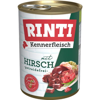 Voordeelverpakking RINTI Kennerfleisch 24 x 400 g - hert