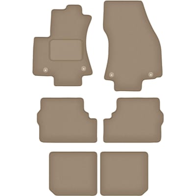 Wielganizator WLG-CARLUX Serie - Auto Vloermatten - Opel Zafira A minivan 7 Personen - Beige