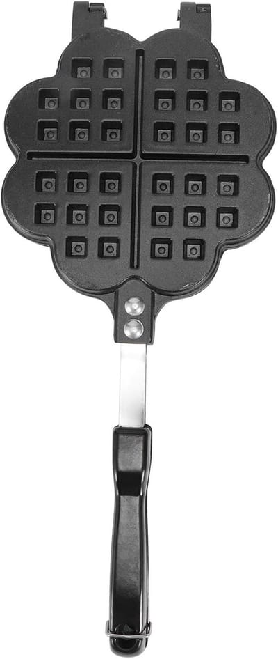 Wafelijzer - Wafeltaart Bakplaat - Keuken Gebruik - Antikleefcoating - Zwart