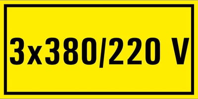 3 x 380/220V sticker 100 x 50 mm