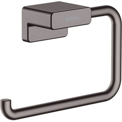 Hansgrohe AddStoris Q closetrolhouder - zonder klep - geborsteld zwart chroom (antraciet)