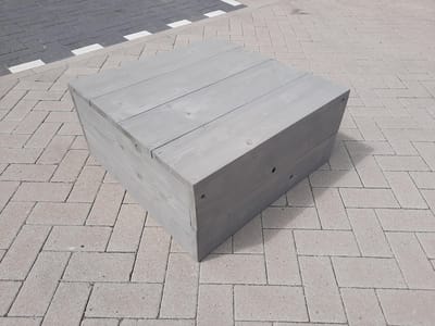 Loungetafel "Garden" van Grey Wash steigerhout 75x75cm