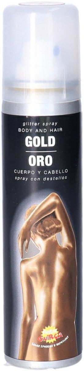Bodypaint spray - Goud - lichaam- en haarspray - Verf/schmink voor lichaam en haar - 75 ml