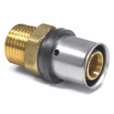Pressfitting Koppeling 16mm x 1/2" AG - Verbinding voor Meerlagenbuis