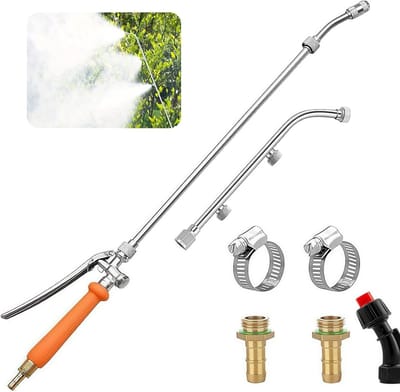 Langwerpige telescopische sproeistang met verstelbare nozzle, hoogwaardige metalen sproeistang voor tuinirrigatie, drukspuit en tuinonderhoud, 1 stuk