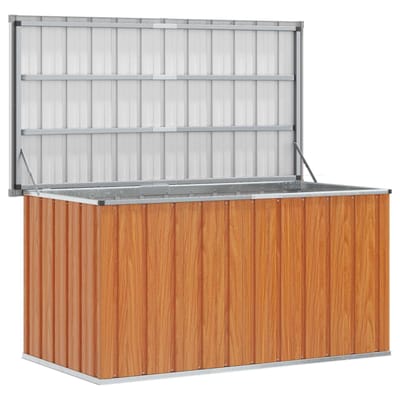 vidaXL - Buitopslagdoos - Hout - 129 - x - 67 - x - 65 - cm - Gegalvaniseerd - staal
