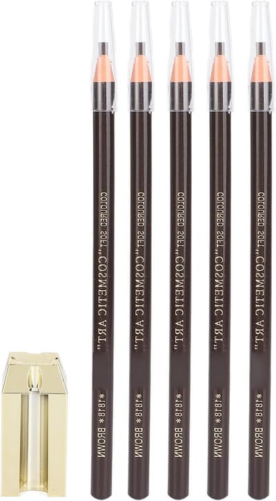 Complete Set van 4 in 1 Oogbrow Potloden met Slijper, Tattoo Make-up en Microblading Accessoires voor Perfecte Oogbrow Make-up en Vormgeving