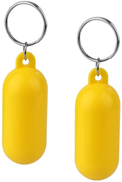 Dailygoods- Drijvende Sleutelhanger Bootvorm - 2 Stuks - Neopreen - 6,5x2,5 cm - Watersport Accessoires - Sleutellabels voor Varen