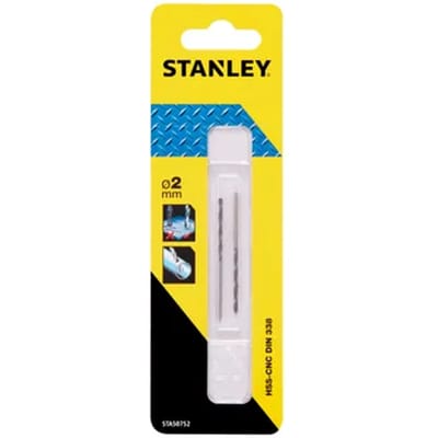 Stanley Hss-metaalboor Set - Diam. 2mm - 2 Stuks