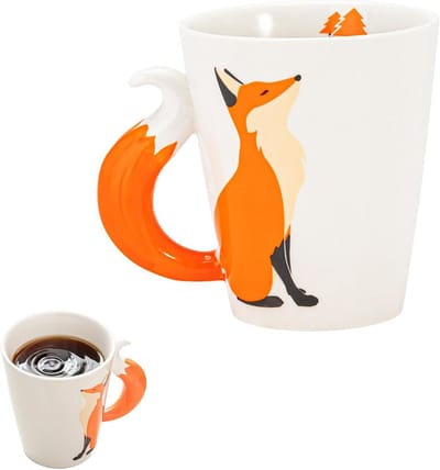 Schattige 3D Vos Mok voor Koffie, Thee en Cadeaus - Perfect voor Kerst, Verjaardag en Jubileum, 360ml