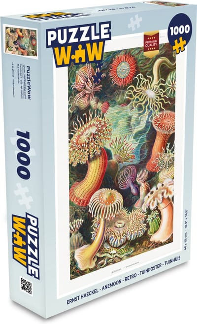 Puzzel Ernst Haeckel - Anemoon - Retro - Natuur - Planten - Zee - Legpuzzel - Puzzel 1000 stukjes volwassenen