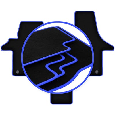 CARLUX-BLUE automatten voor: VW Transporter T5 Caravelle 2-zits (2003-2015)