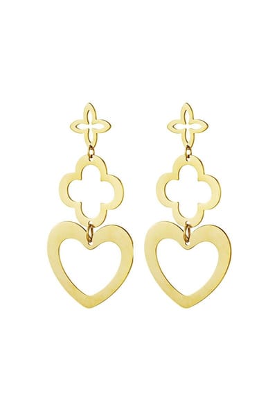 Earrings - oorbellen - hartjes - kleur goud - stainless steel - vrouw- cadeau - kado - kerst - moederdag
