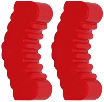 Kriksteun Rubberen Pads - Krik Adapter - Voertuig Onderhoud - Schadevrij Hefplatform - 2 stuks - Zwart Rood