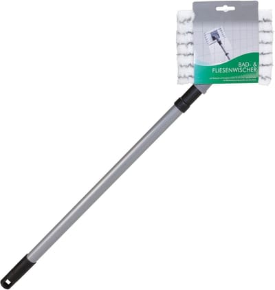 Novaliv tegelreiniger badkamerwand met telescopische steel inclusief microvezelhoes tegelwisser badkamerwisser tegelreiniger badkamer