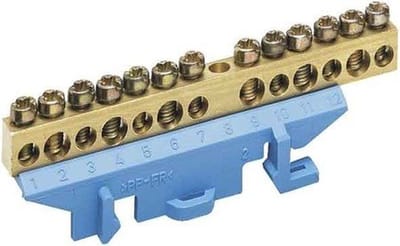Hager Messing terminal 85 mm with socket earth