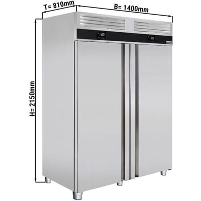GGM Gastro Kühl- & Tiefkühlkombination PREMIUM- GN 2/1 - 1400 Liter - 2 Türen Zilver