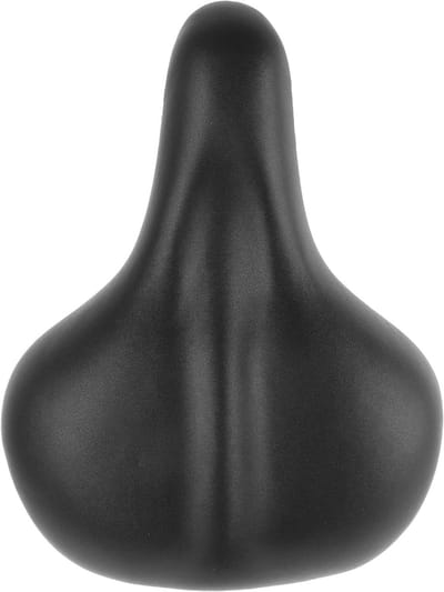 Fietszadel Stadsfiets - Comfort Zadel - Comfortabel Fietsen - Elastomeer Suspensie - 265 mm x 200 mm - Zwart