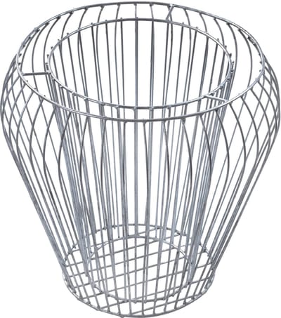 KADAX Schanskorfbloempot, ronde gegalvaniseerde stalen plantenmand voor tuin, stenen, bloemen, planten, plantenbak, verhoogd bloembed, Ø 42 cm, H: 38 cm