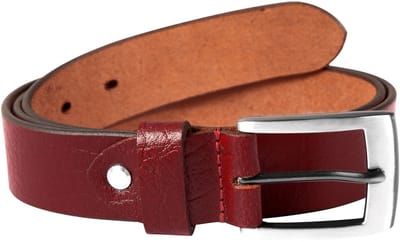 Leonardo Verrelli Leonardo Verrelli Unisex riem hoogwaardig echt leer, donkerrood, 80 cm - 140 cm (taillemaat)