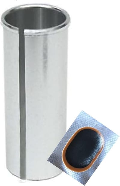 Zadelpen Verkleiner - Adapter Huls - Fiets Reparatie - Inclusief Slangpatches - 272 naar 286 - Aluminium